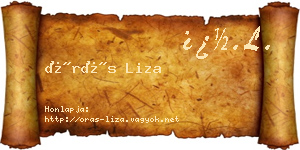 Órás Liza névjegykártya